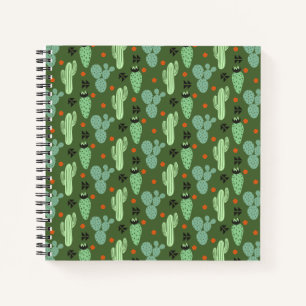 Cuaderno Resumen Patrón del Desierto de Hipster Cactus