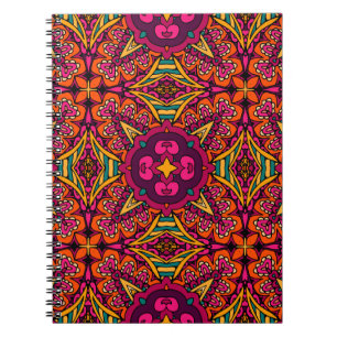 Cuaderno Resumen Patrón tribal vintage étnico sin fisuras o