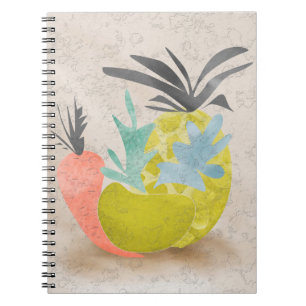 Cuaderno Resumen personalizado zanahoria piña fruta comida