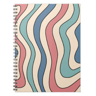 Cuaderno Resumen Retro 70 Modelo de Groovy Rojo de Mármol A