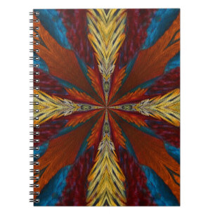 Cuaderno Resumen rojo azul marrón fetua arte