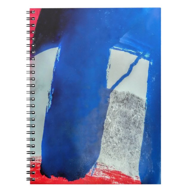 Cuaderno Resumen rojo, blanco y azul - portátil (Frente)