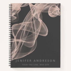 Cuaderno Resumen rosa contemporáneo purpurina de oro bolsil