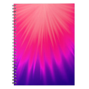 Cuaderno Resumen rosa vibrante y púrpura