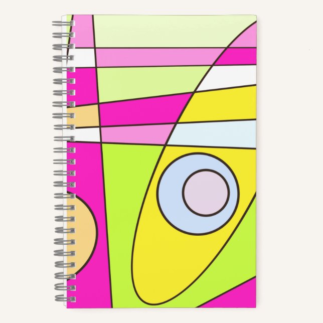 Cuaderno Resumen Surfing Bright Pink Green Bubblegegum (Anverso)