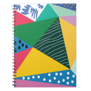 Cuaderno Resumen Triangular: Decoración de cosecha geométri