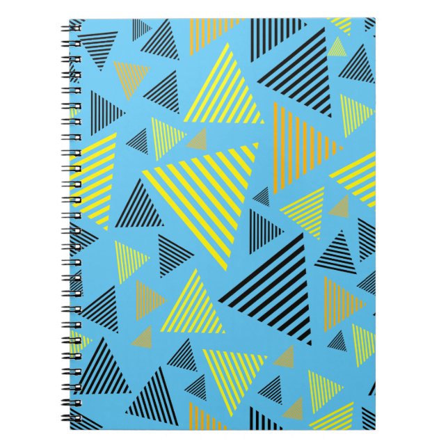 Cuaderno Resumen Triángulos patrón geométrico (Frente)