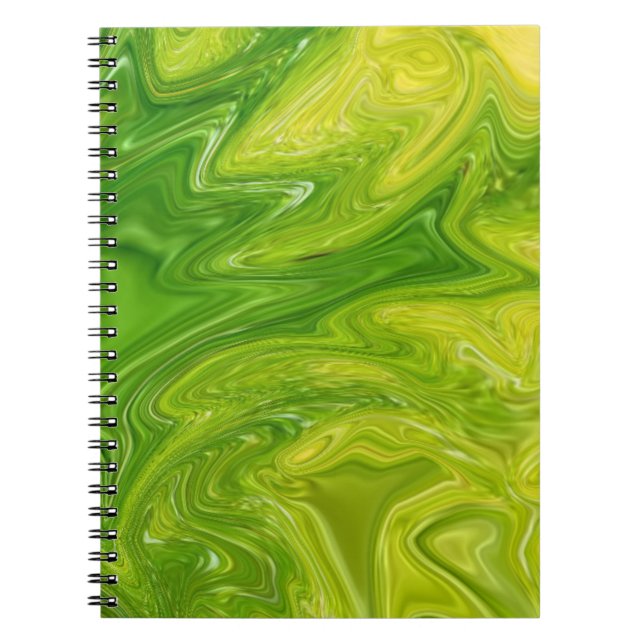Cuaderno Resumen verde amarillo para un ánimo positivo (Frente)