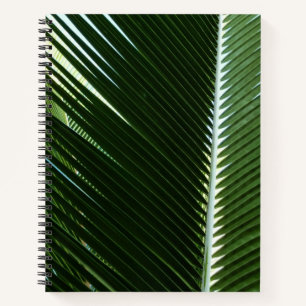 Cuaderno Resumen verde tropical de palmeras que se abruman