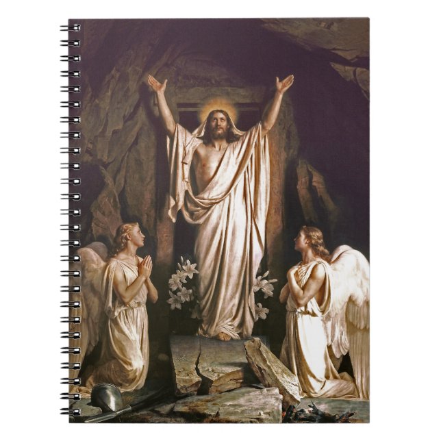 Cuaderno Resurrección de Cristo. Portátil de regalo de Bell (Frente)