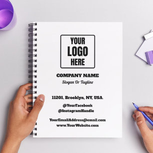 Cuaderno Retención de marca de logotipo corporativo de empr