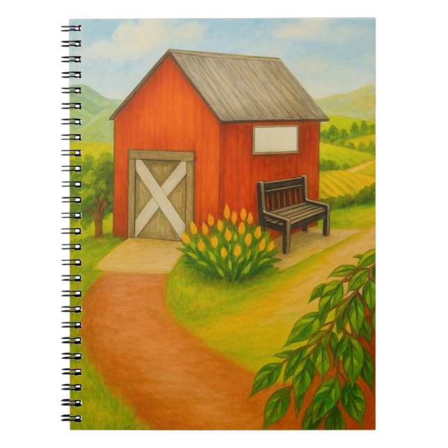 Cuaderno Retirement Notebook | Red Shed Garden Path (Frente)