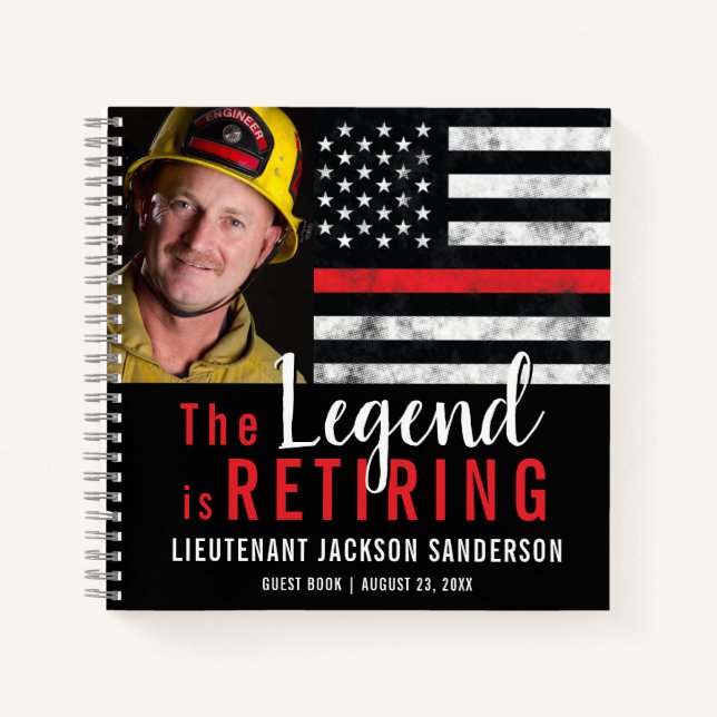 Cuaderno Retiro de bomberos Thin Red Line Guest Book (Anverso)
