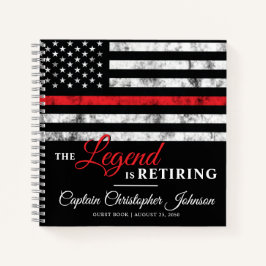 Cuaderno Retiro de bomberos Thin Red Line Guest Book