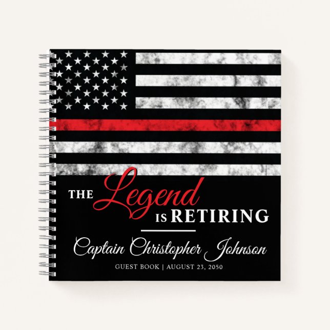 Cuaderno Retiro de bomberos Thin Red Line Guest Book (Anverso)