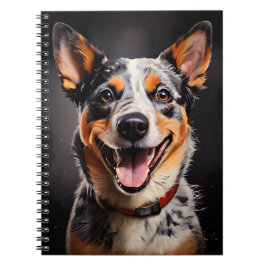 Cuaderno Retrato artístico del realismo del perro de ganado
