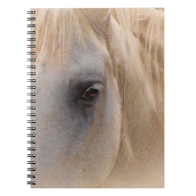 Cuaderno Retrato blanco de caballo (Frente)