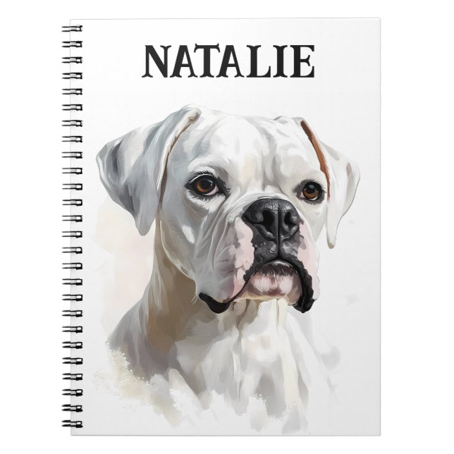 Cuaderno Retrato Boxer Personalizado (Frente)