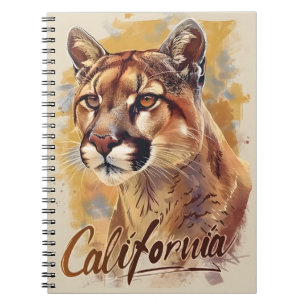 Cuaderno Retrato Cougar de león de montaña de California