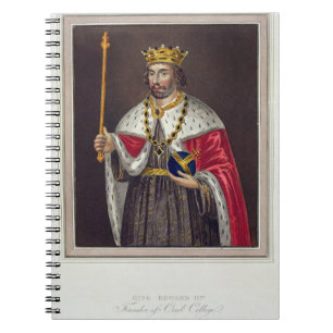 Cuaderno Retrato de 1284-1327) fundadores de rey Edward II