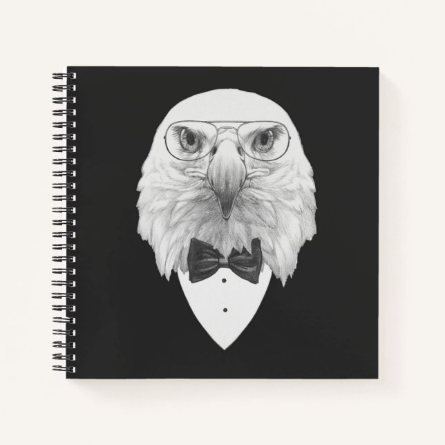Cuaderno Retrato de águila elegante (Anverso)
