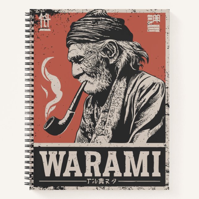 Cuaderno Retrato de anciano con ‘Warami’ - Saludo indígena (Anverso)