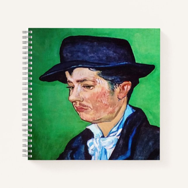 Cuaderno Retrato de Armand Roulin por Van Gogh (Anverso)