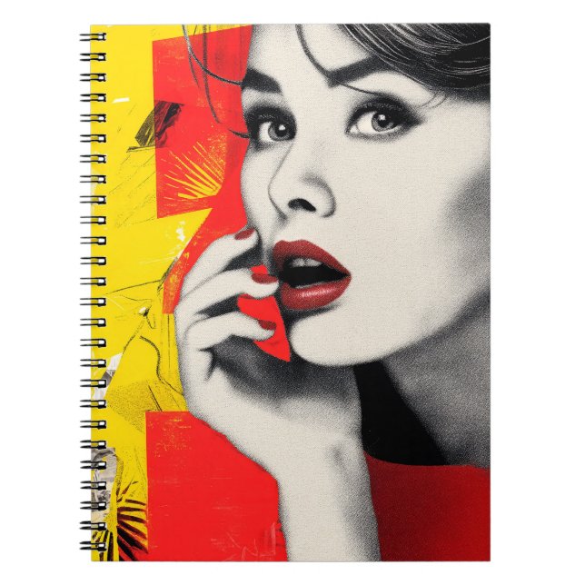 Cuaderno Retrato de arte pop dual (Frente)