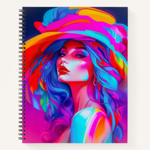 Cuaderno Retrato de arte pop neón