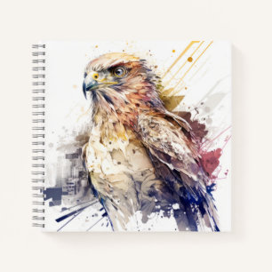 Cuaderno Retrato de aves en el Halcón Pintura de animales s