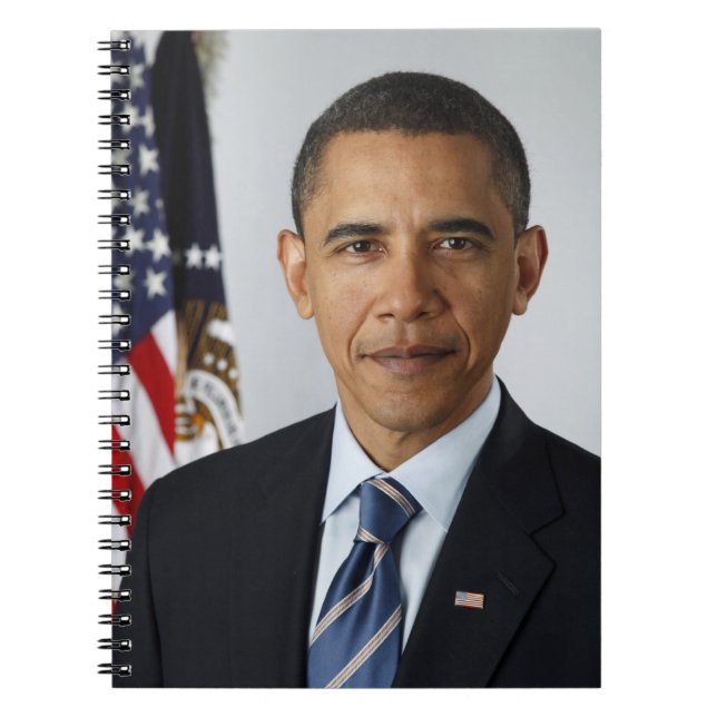 Cuaderno Retrato de Barack Obama en la Casa Blanca (Frente)