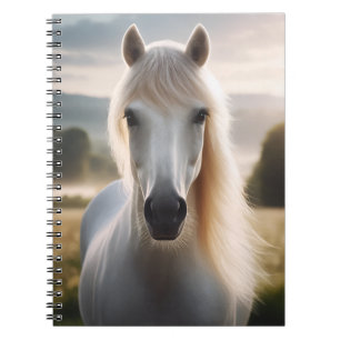 Cuaderno Retrato de Caballo Blanco – Serena Belleza Equina