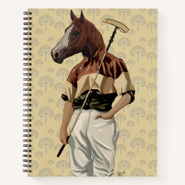 Cuaderno Retrato de caballo de polo (Anverso)