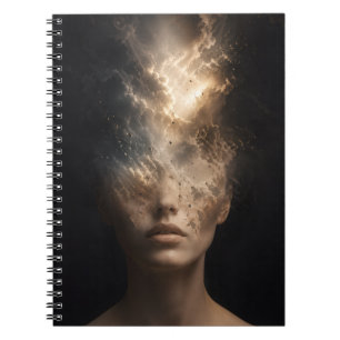 Cuaderno Retrato de Cara Disolviéndose Etéreo Espíritu Su