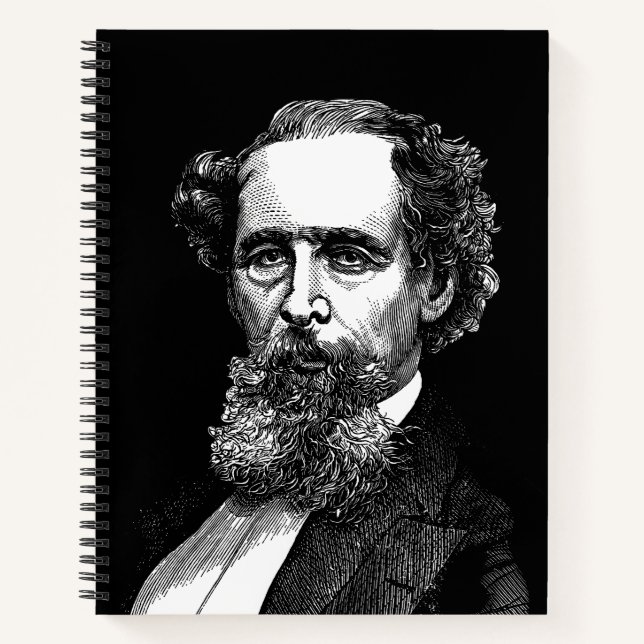 Cuaderno Retrato de Charles Dickens (Anverso)