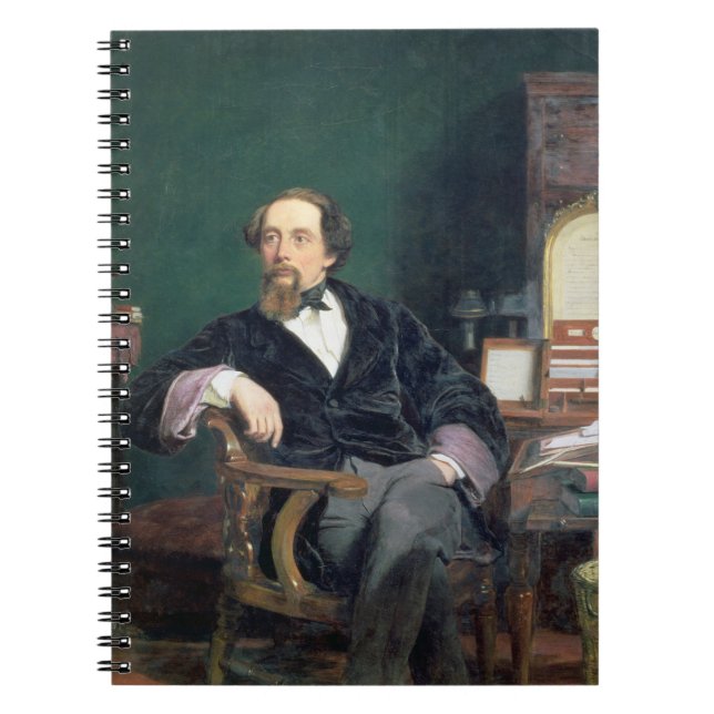 Cuaderno Retrato de Charles Dickens (aceite en lona) (Frente)