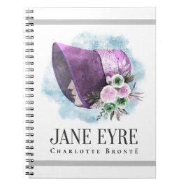 Cuaderno Retrato de Charlotte Bronte de Richmond con flores