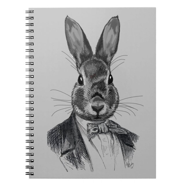 Cuaderno Retrato De Conejo En Suit (Frente)