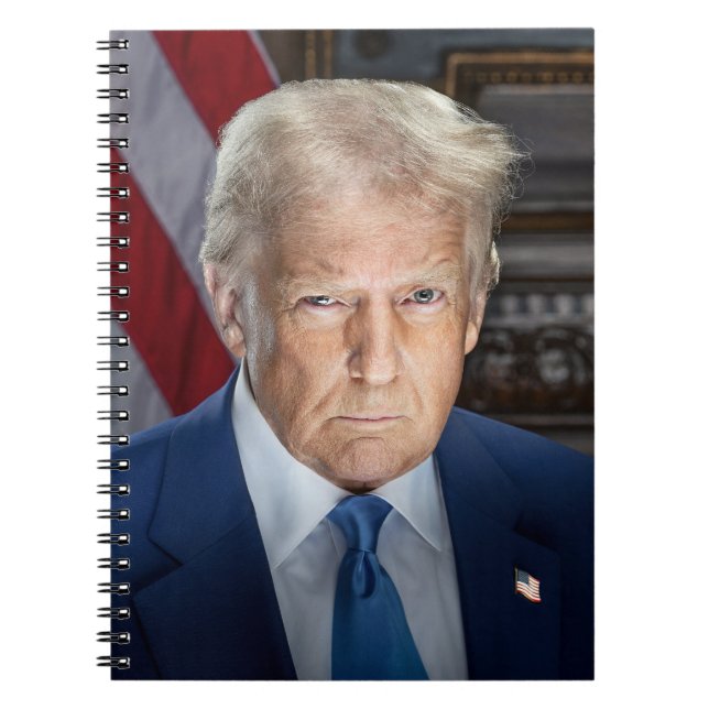 Cuaderno Retrato de Donald Trump, presidente de Estados Uni (Frente)
