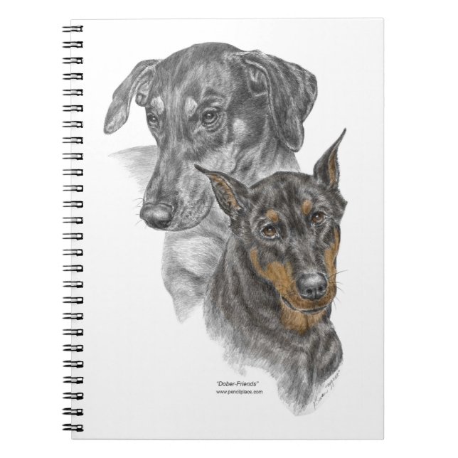 Cuaderno Retrato de dos dobermanes (Frente)