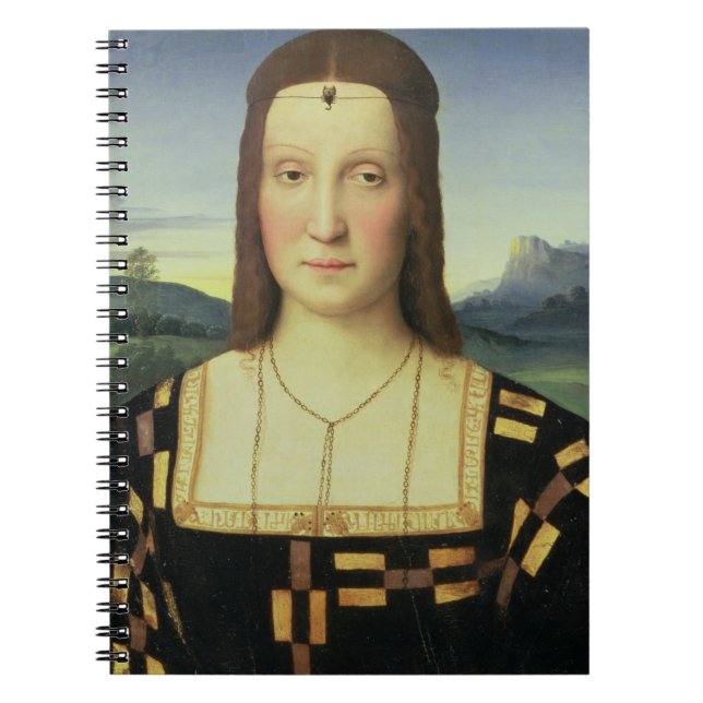 Cuaderno Retrato de Elizabeth Gonzaga, c.1504 (aceite en el (Frente)