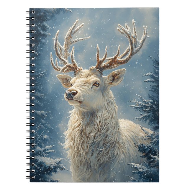 Cuaderno Retrato de Escalera Blanca Arte De Invierno Místic (Frente)