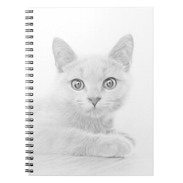 Cuaderno Retrato de gato de Gatito SUPER CUTE (Frente)