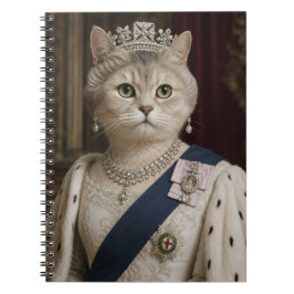 Cuaderno Retrato de gato de la reina Isabel II | Arte felin