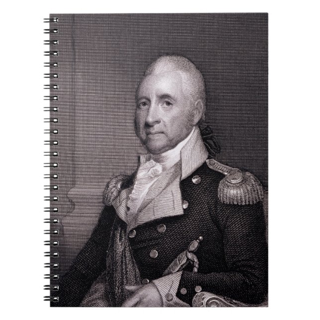 Cuaderno Retrato de general importante Juan Brooks, grabado (Frente)