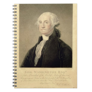 Cuaderno Retrato de George Washington, grabado por