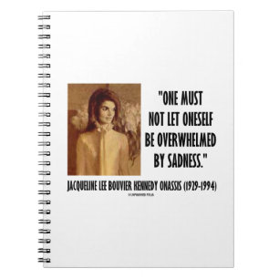 Cuaderno Retrato de Jackie Kennedy no dejado tristeza