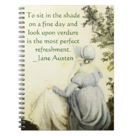 Cuaderno Retrato de Jane Austen + cita