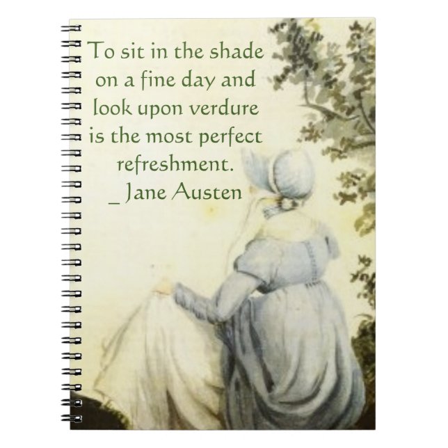 Cuaderno Retrato de Jane Austen + cita (Frente)