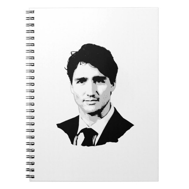 Cuaderno Retrato de Justin Trudeau (Frente)